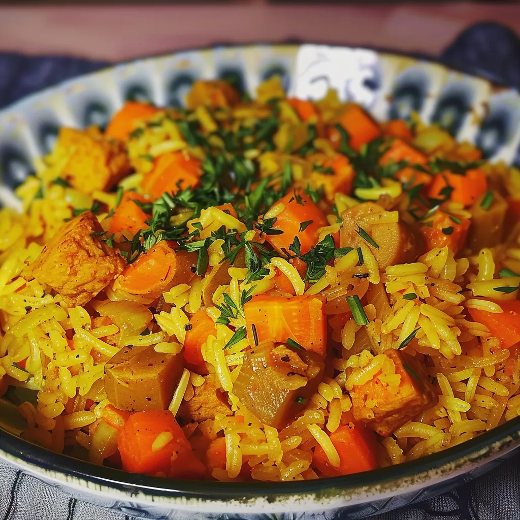 Fenouil, carottes et riz au curry - Plat végétarien provençal