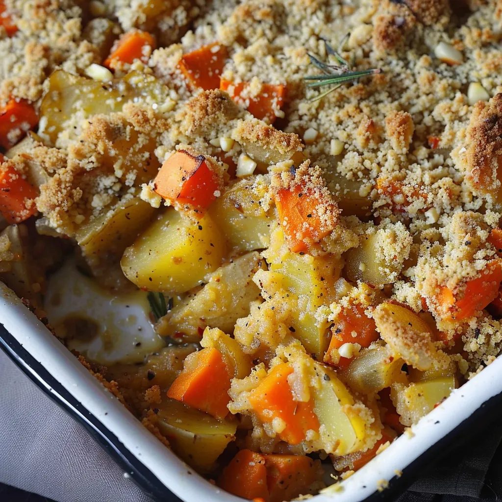 Crumble aux légumes d'hiver croquants