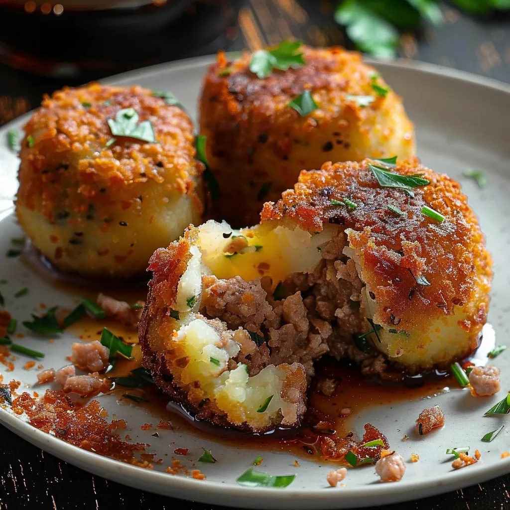 Croquettes de Pommes de Terre au Boeuf Haché