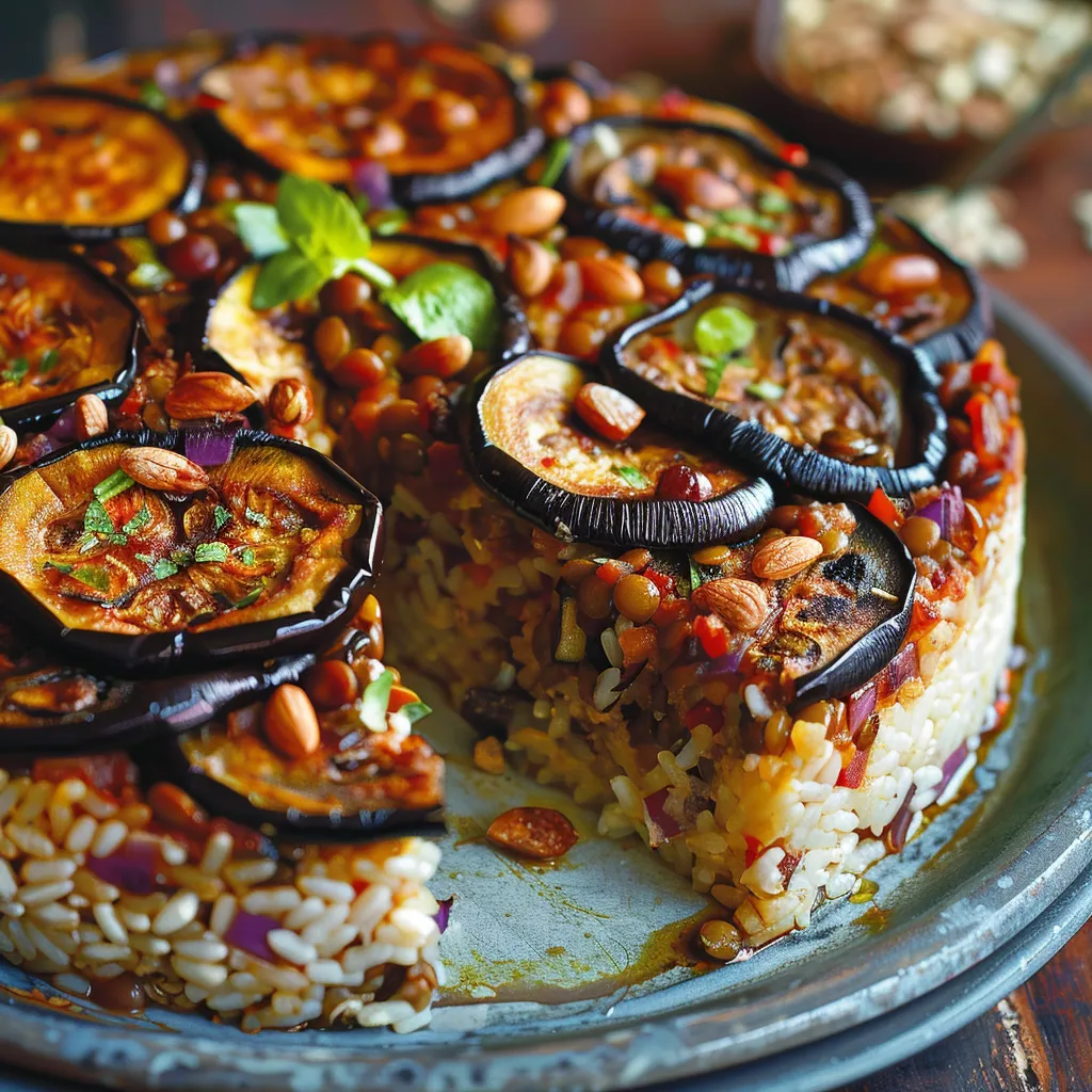 Gâteau méditerranéen aux aubergines