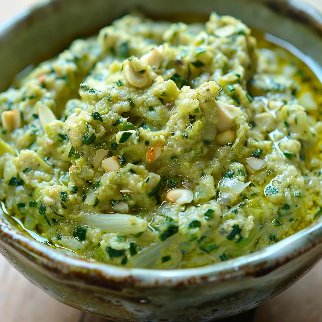 Tartinade maison à base de verts de poireaux