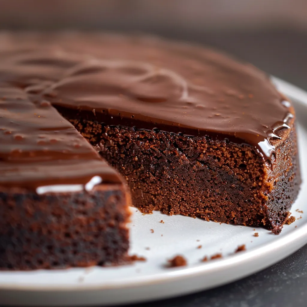 Délicieux gâteau au chocolat noir fondant