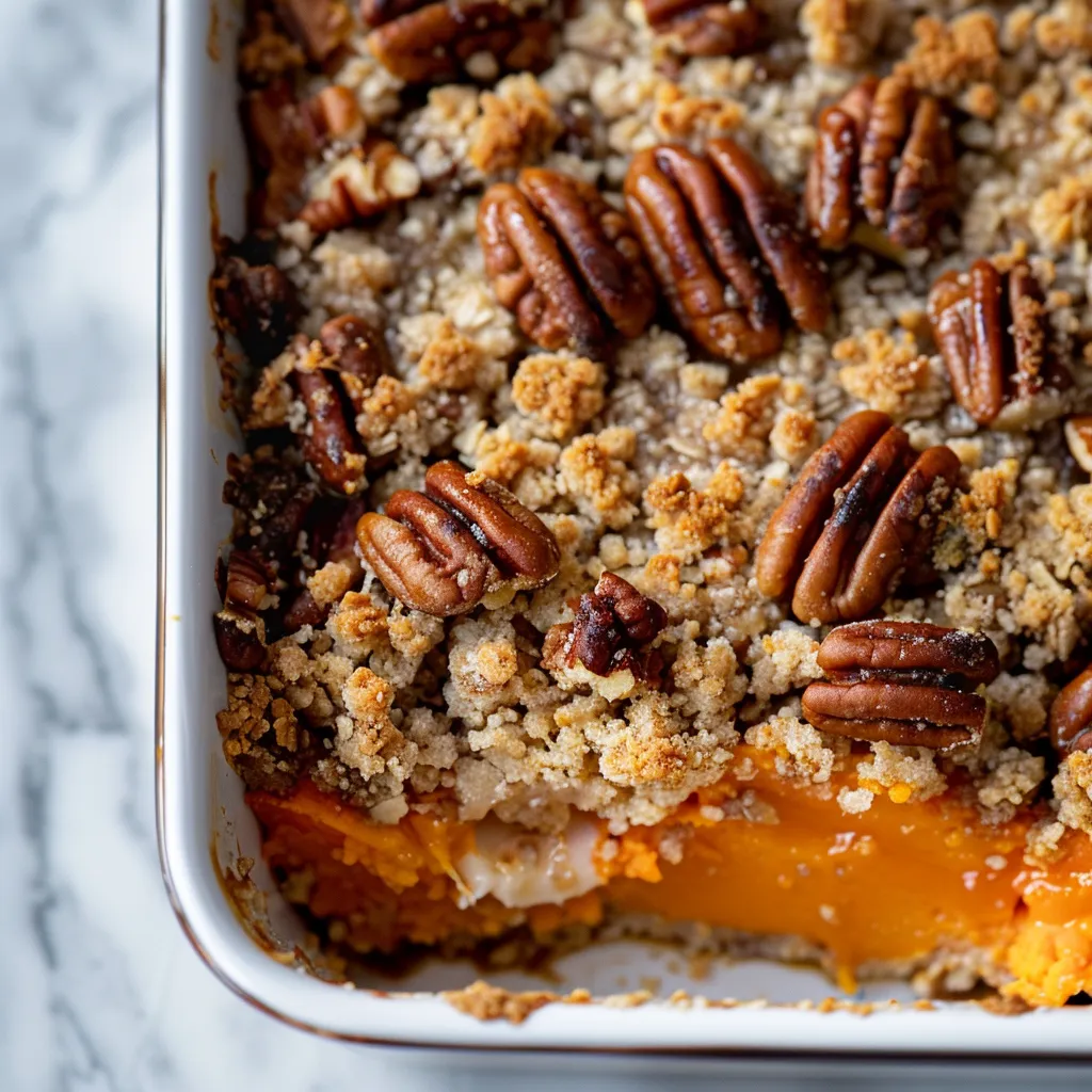 Crumble aux Patates Douces et Noix de Pécan