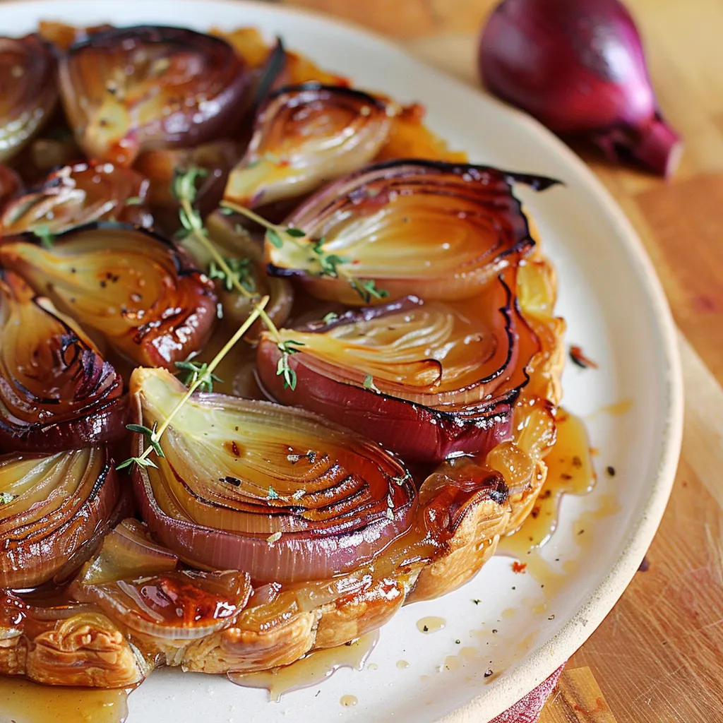 Tarte tatin aux oignons rouges et fenouils