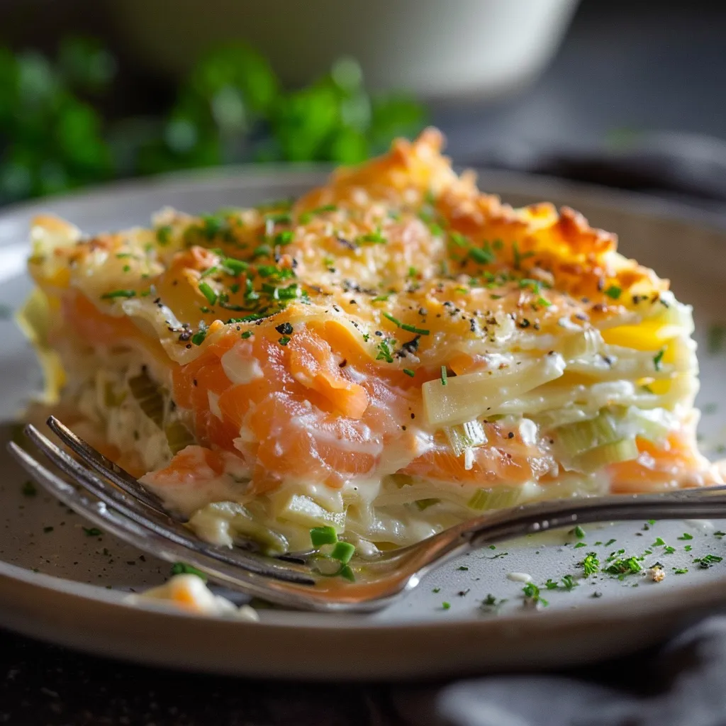 Gratin de Ravioles du Dauphiné au Saumon