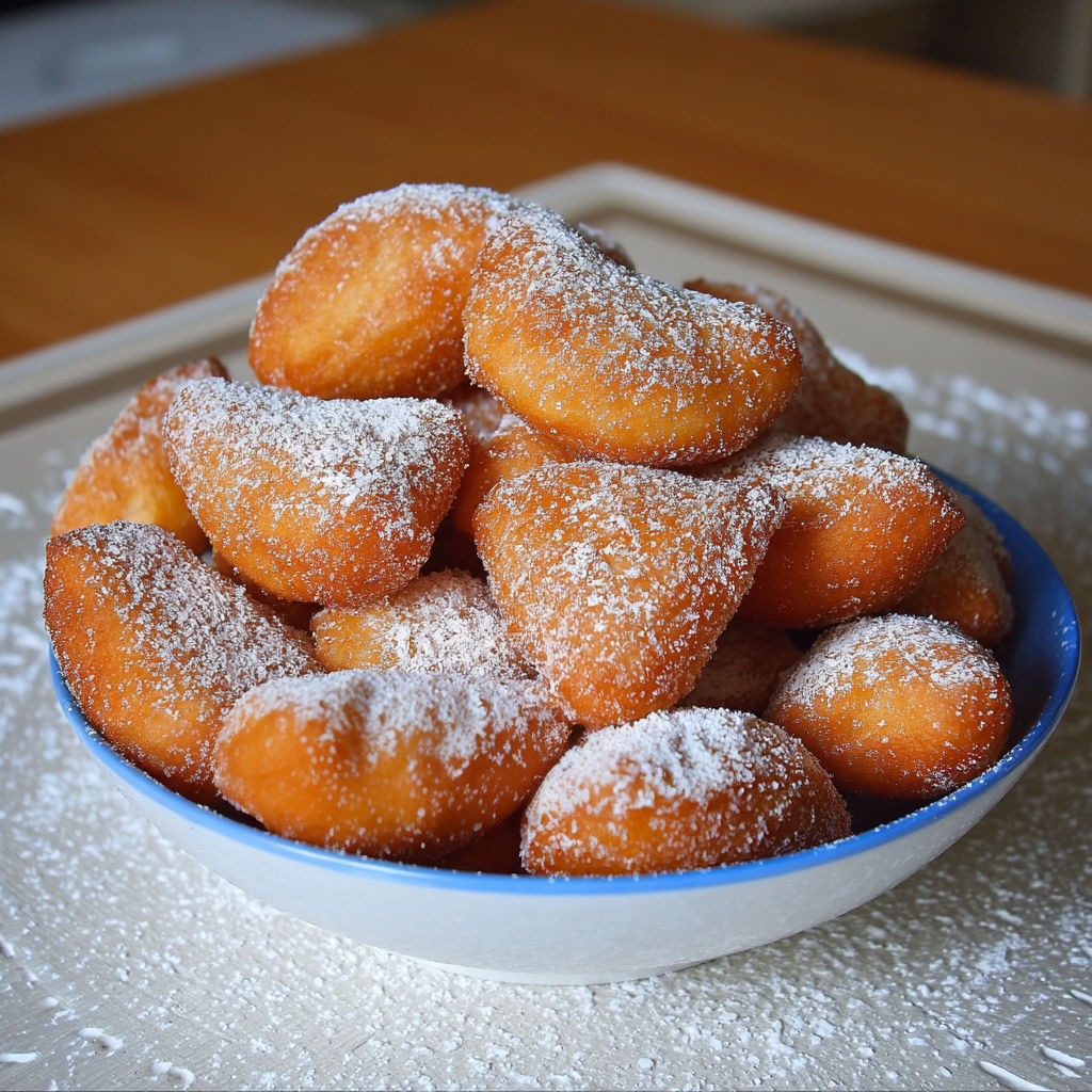 Des beignets d’Alsace bien dorés et proches de ceux de l’enfance.