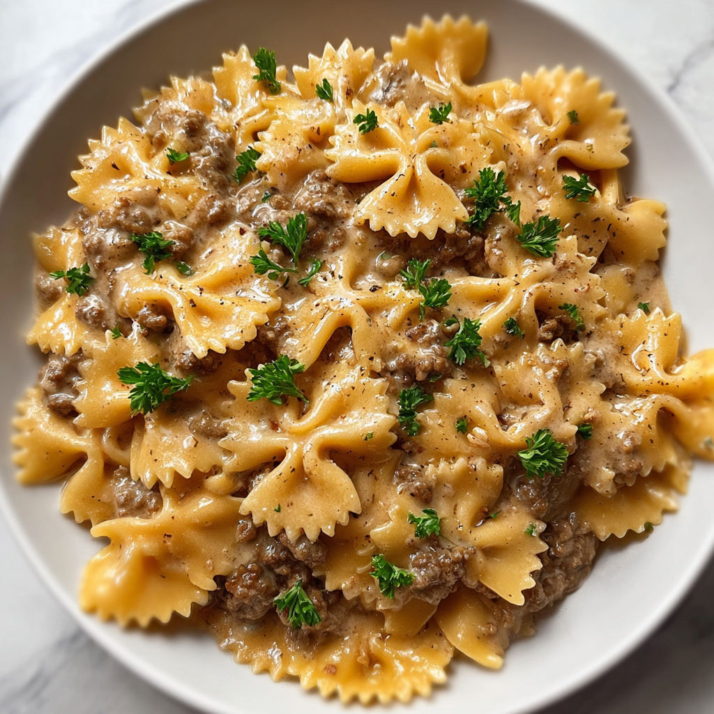 Un plat gourmand de macaroni en sauce tomate et herbes.