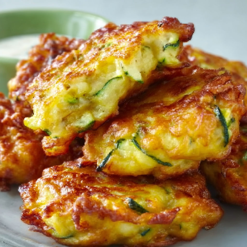 Beignets courgettes à la cuillère, super gourmands et faciles.
