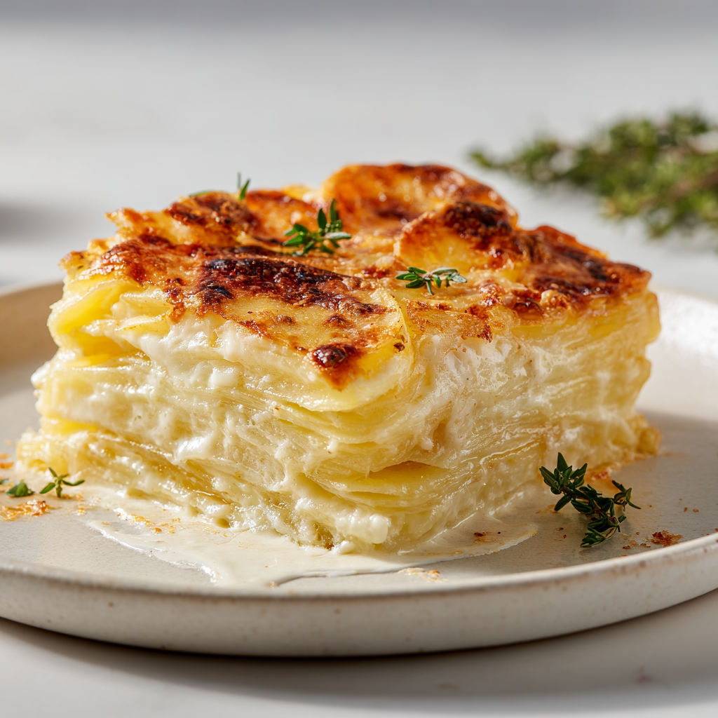 Une tarte au citron dorée parfaitement garnie de crème, décorée d’herbes fraîches.
