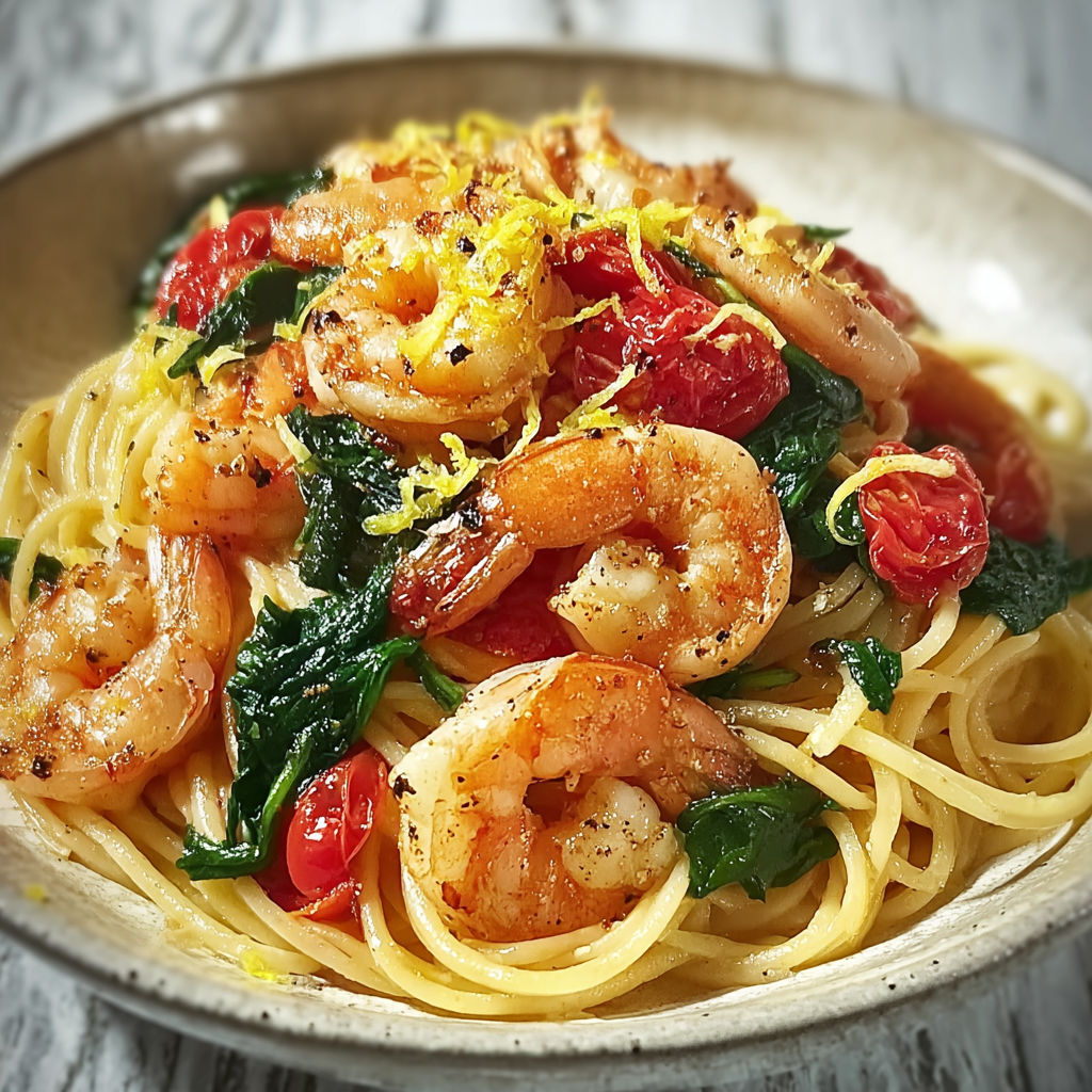 Bouillabaisse colorée associant tomates, épinards et des moules bien ouvertes.