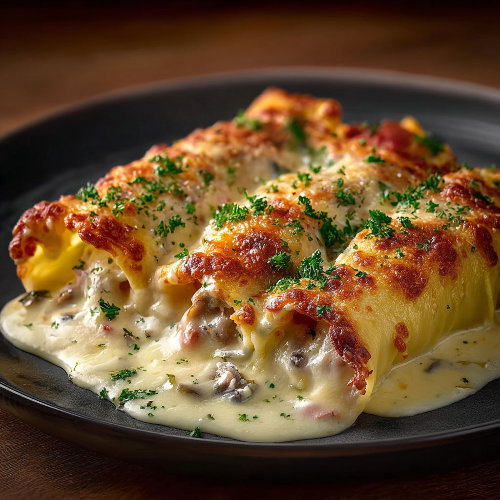 Une lasagne bien gratinée tranche joliment sur un plateau.