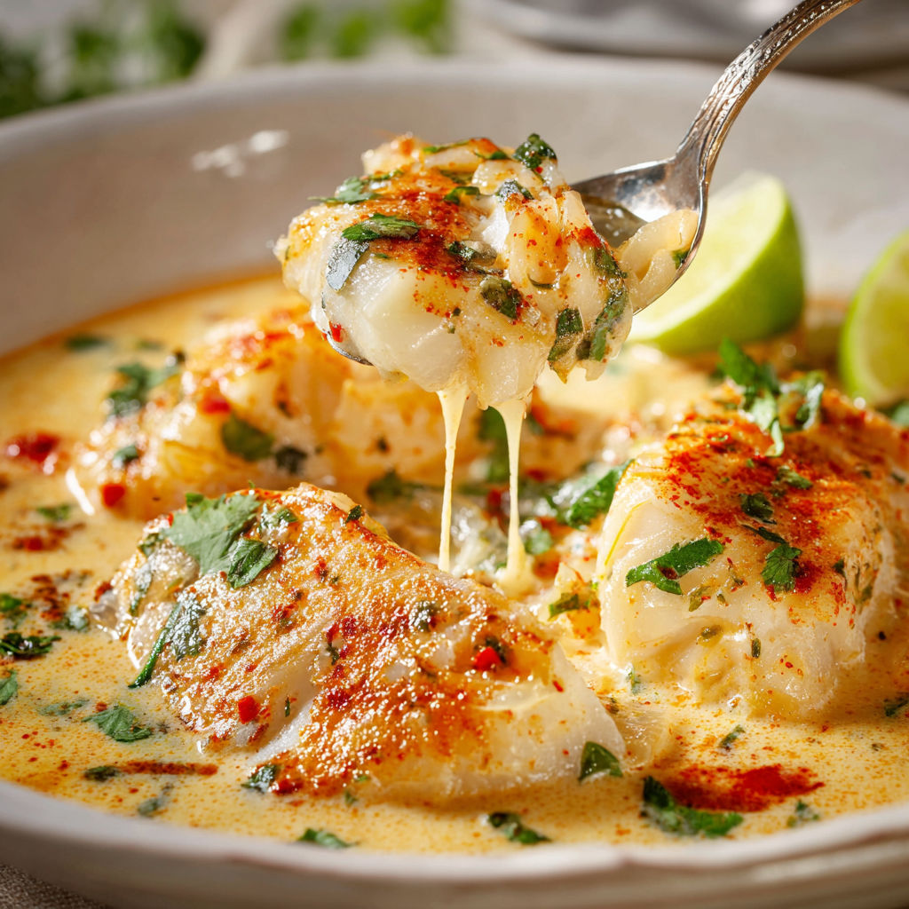 Un morceau de cabillaud pimenté nage dans un lait de coco onctueux, prêt en moins d’un quart d’heure.