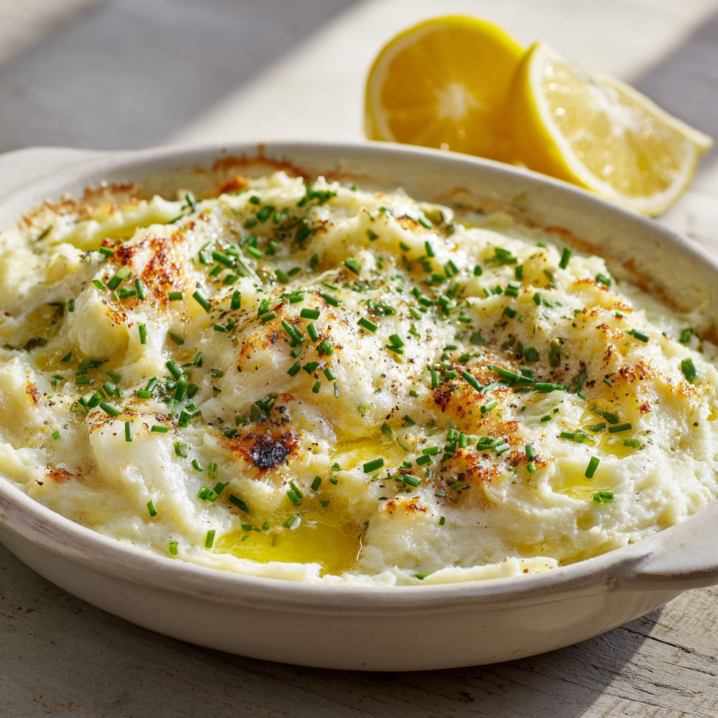 Une belle tarte aux pommes, saupoudrée d’herbes, posée sur une planche en bois.