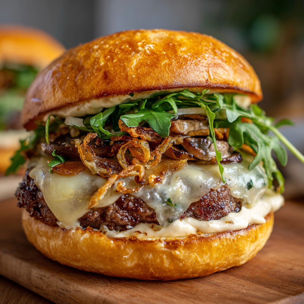 Un burger d’automne plein de fraîcheur avec fromage fondant et légumes du marché.