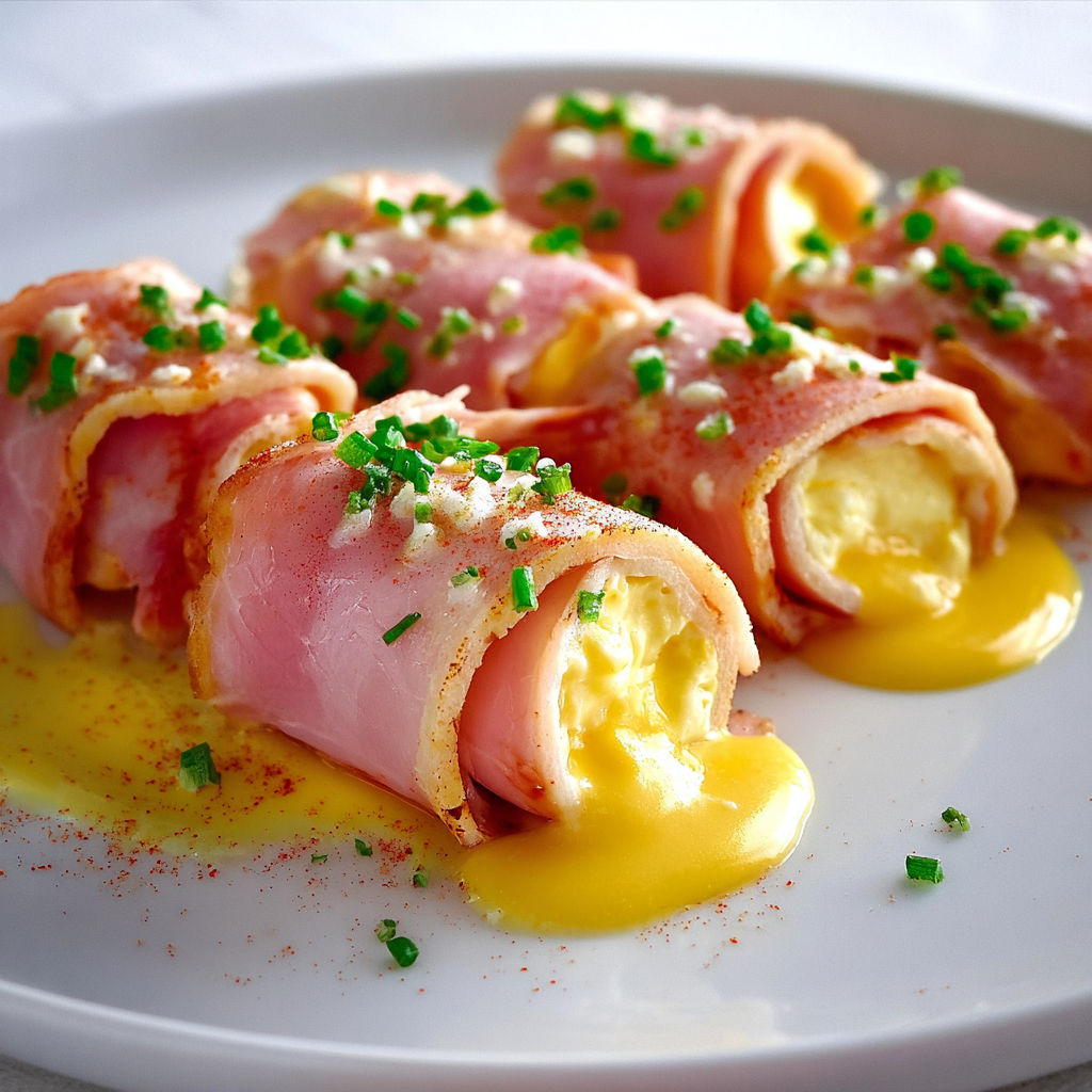 Œufs Mimosa roulés au jambon : Apéritif Chic et Simplissime