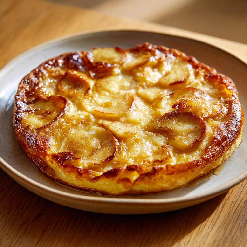 Crépiau fondant aux Pommes caramélisées, parfait pour l’automne.