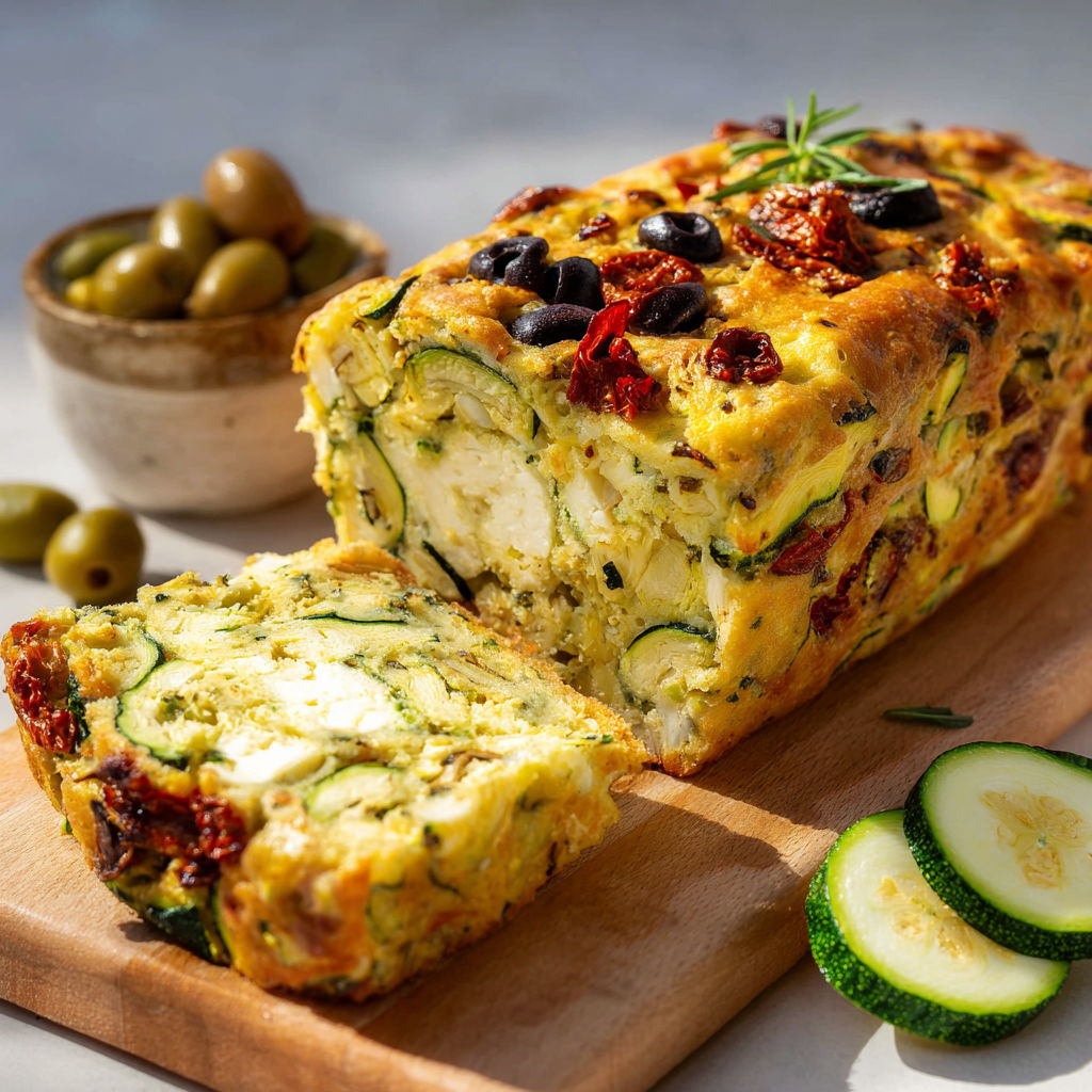 Cake Courgettes, Olives et Tomates Séchées plein de soleil