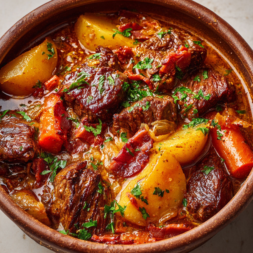 Bœuf mijoté tendre et parfumé à l’ancienne.