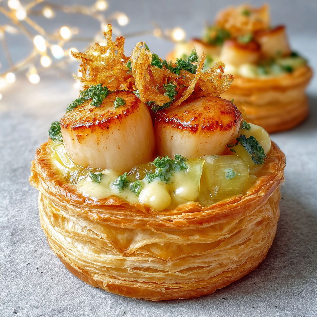 Saint-Jacques et Poireaux : Le Vol-au-Vent Raffiné Pour Votre Réveillon.