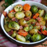 Plat campagnard avec des choux de Bruxelles