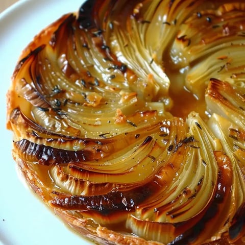 Délicieuse tarte dorée composée d'endives et de fromage fondant.