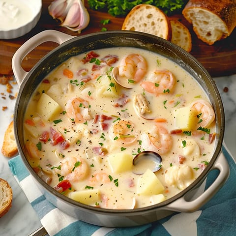 Image de soupe aux fruits de mer