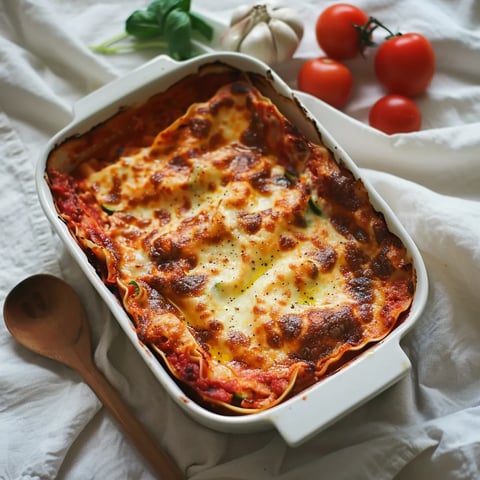 Lasagnes courgette ricotta avec sauce tomate