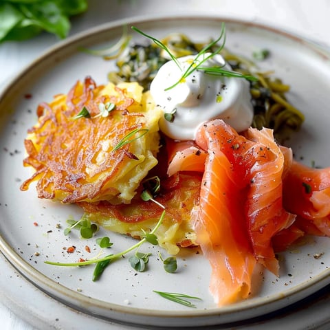 Galettes de pommes de terre au saumon fumé