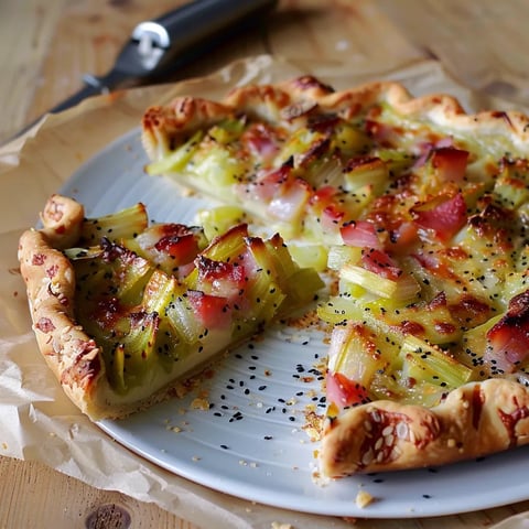 Tarte rustique poireaux comté sur pâte maison aux graines
