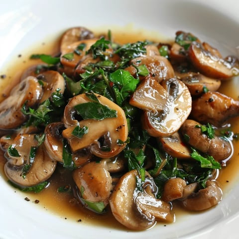 Champignons poêlés et épinards