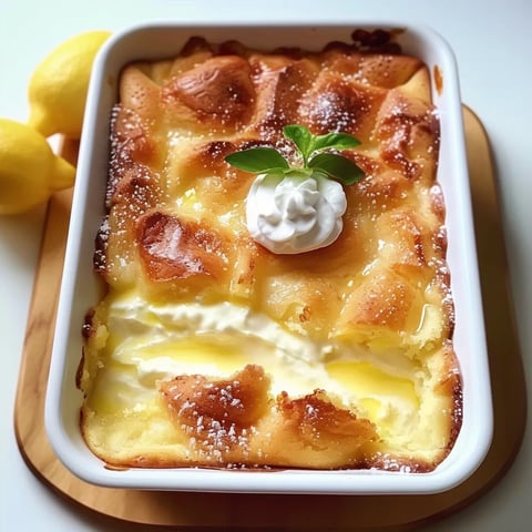 Moelleux citron et fromage à la crème renversé