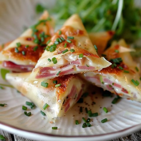Bricks fourrées reblochon, jambon cru et ciboulette