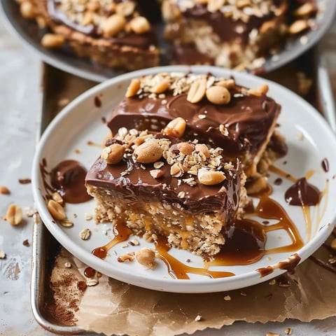Snickers revisités végans sans cuisson ni sucre ajouté (option sans gluten)