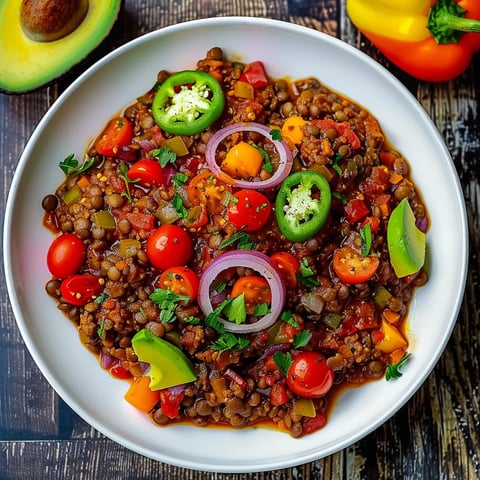 Chili avec lentilles et bœuf