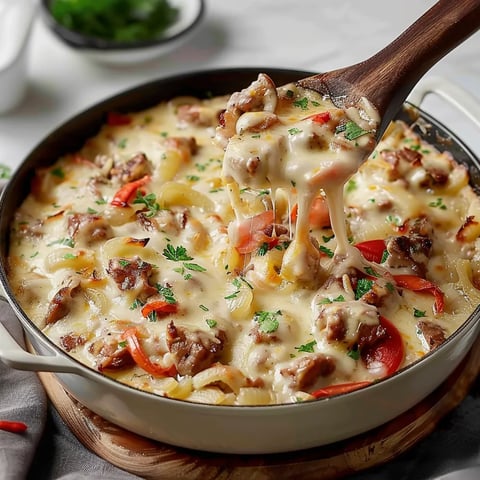 Fondue de bœuf gratinée filante