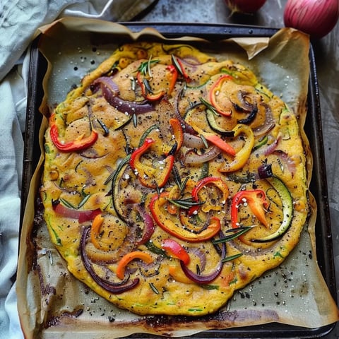 Socca goûteuse farine pois chiches légumes (sans gluten)