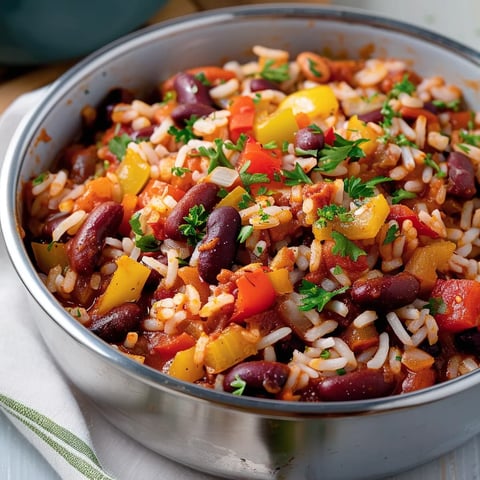 Riz cajun aux haricots rouges