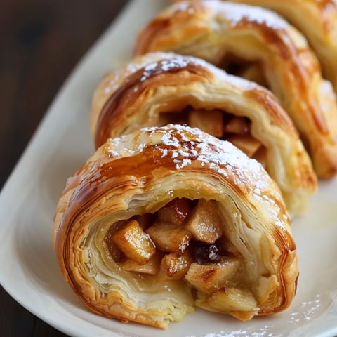 Délicieux Roulés Feuilletés aux Pommes en 10 Minutes