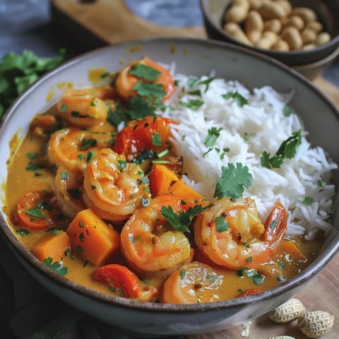 Curry de Crevettes au Lait de Coco