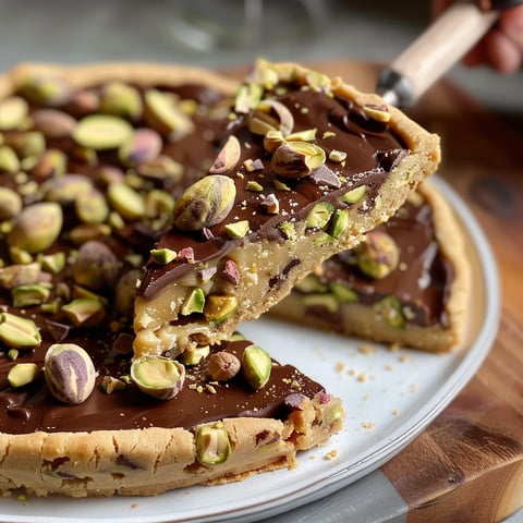 Pizza cookie géant chocolat et pistache