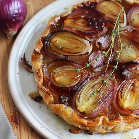 Tarte tatin gourmande au fenouil et oignons rouges