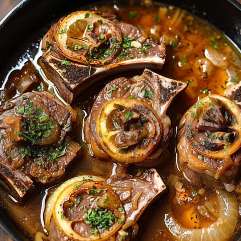 Assiette d'osso buco italien
