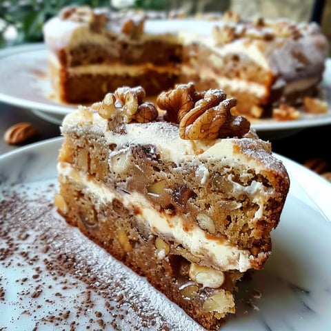 Délicieux gâteau italien au café et noix