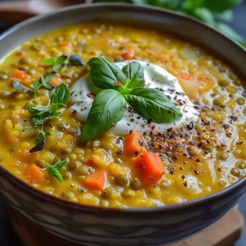 velouté de lentilles aux carottes et poireaux