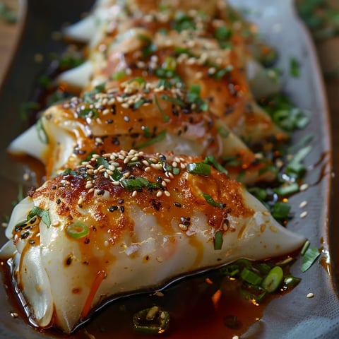 Dumplings en feuilles de riz croustillants