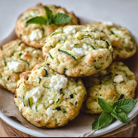Une pile de biscuits salés avec courgettes râpées et fromage de chèvre frais.