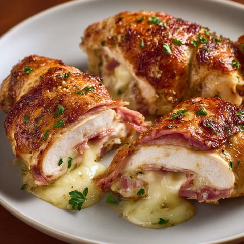 Petit plateau garni de roulés au poulet, jambon et fromage fondant.