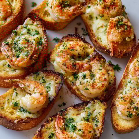 Pain gratiné crémeux aux crevettes – délicieuse tranche à partager