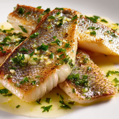 Filets de daurade nappés de beurre citron tout simple et super gourmand.