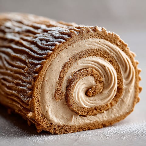 Une belle bûche de noël au café, déco glaçage toute simple, super gourmande et prête à croquer.